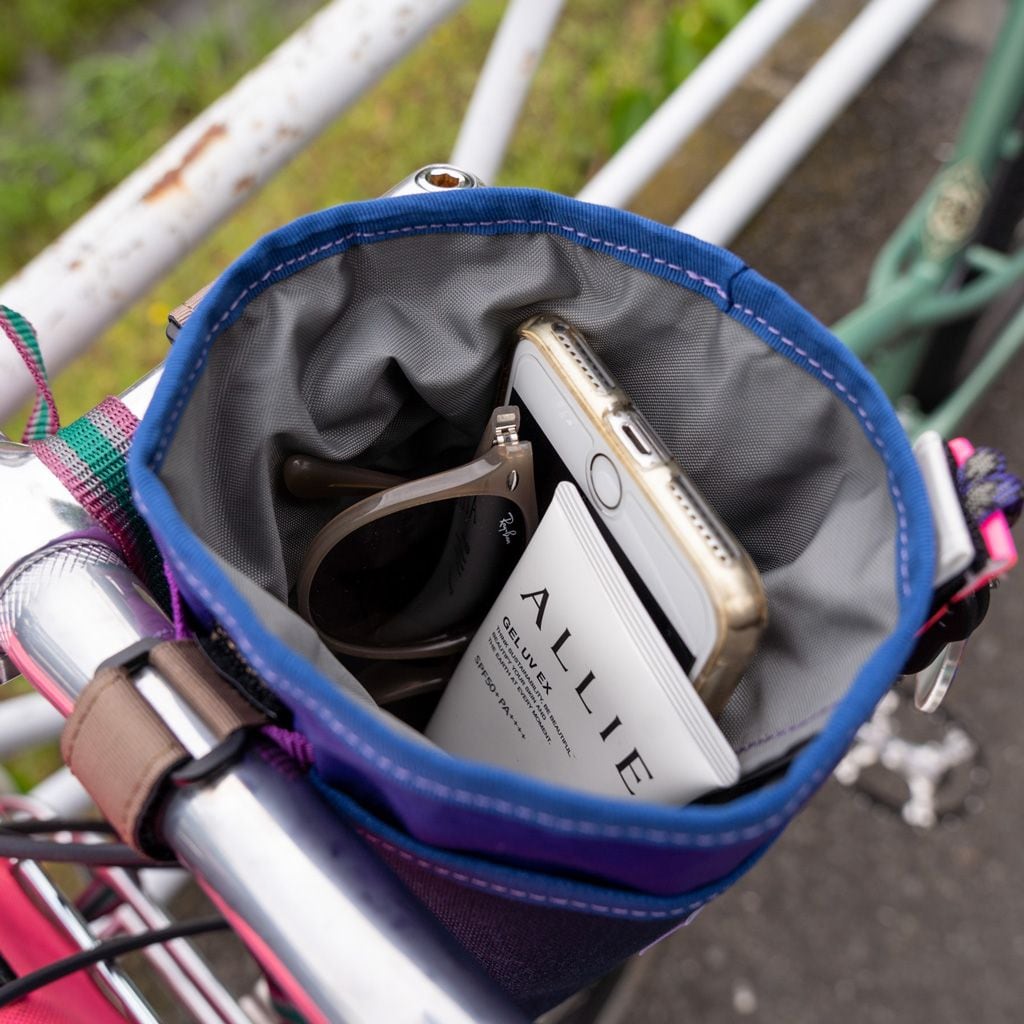 BLUE LUG stem pouch(x-pac blueberry/mesh grey) | CYCLE&LIFE FAVORITE