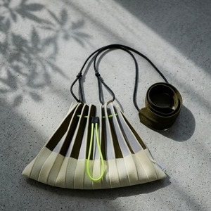 TRICOTÉ / STRIPED PLEATS MINI BAG YELLOW