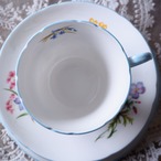 美品　英国シェリー　ワイルドフラワー　ブルー　トリオ　F3 thumbnail 5