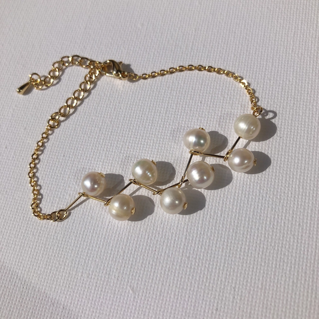 うねうね 淡水パール ブレスレット