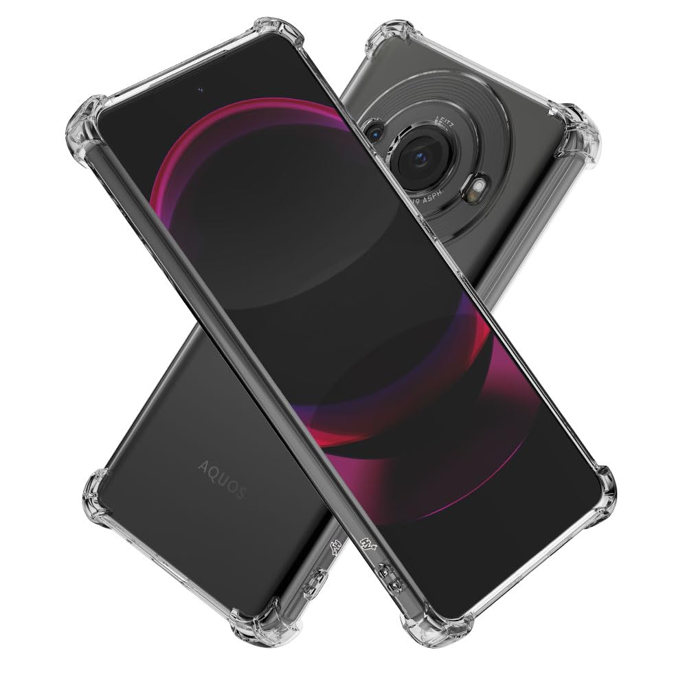 Hy+ AQUOS R8 pro 耐衝撃 ケース SH-51D A301SH SH-R80Pカバー ストラップホール 米軍MIL規格 クリア 衝撃吸収ポケット内蔵 TPU ケース