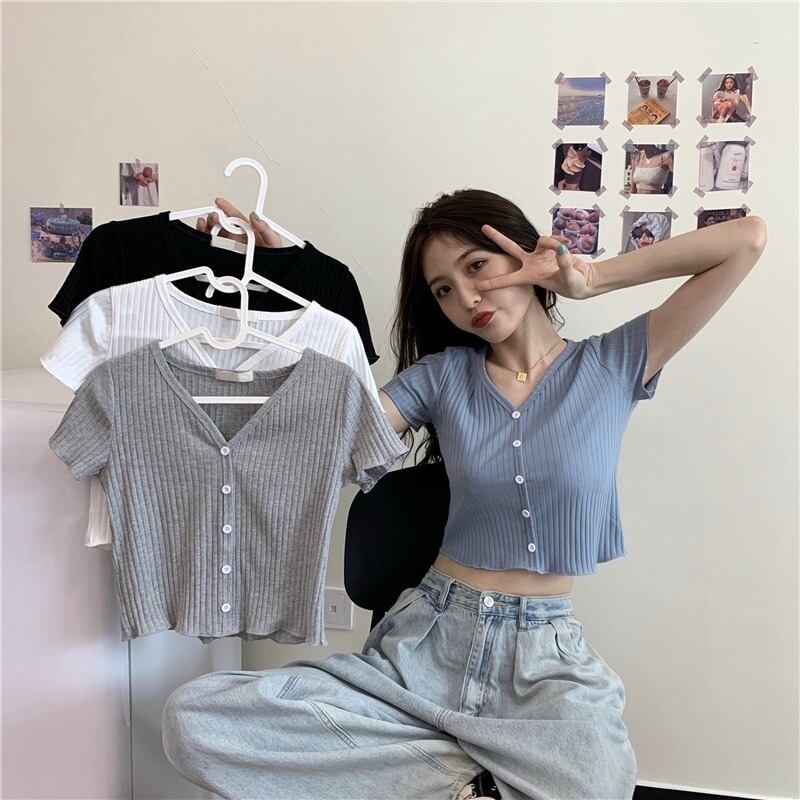 ニットセーター レディースサマー薄手ソリッド カラーVネックカーディガンジャケット 夏物 ソリッドカラー 1号婦人21001806305