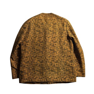 vintage ~1960’s euro 絣 printed velour jacket