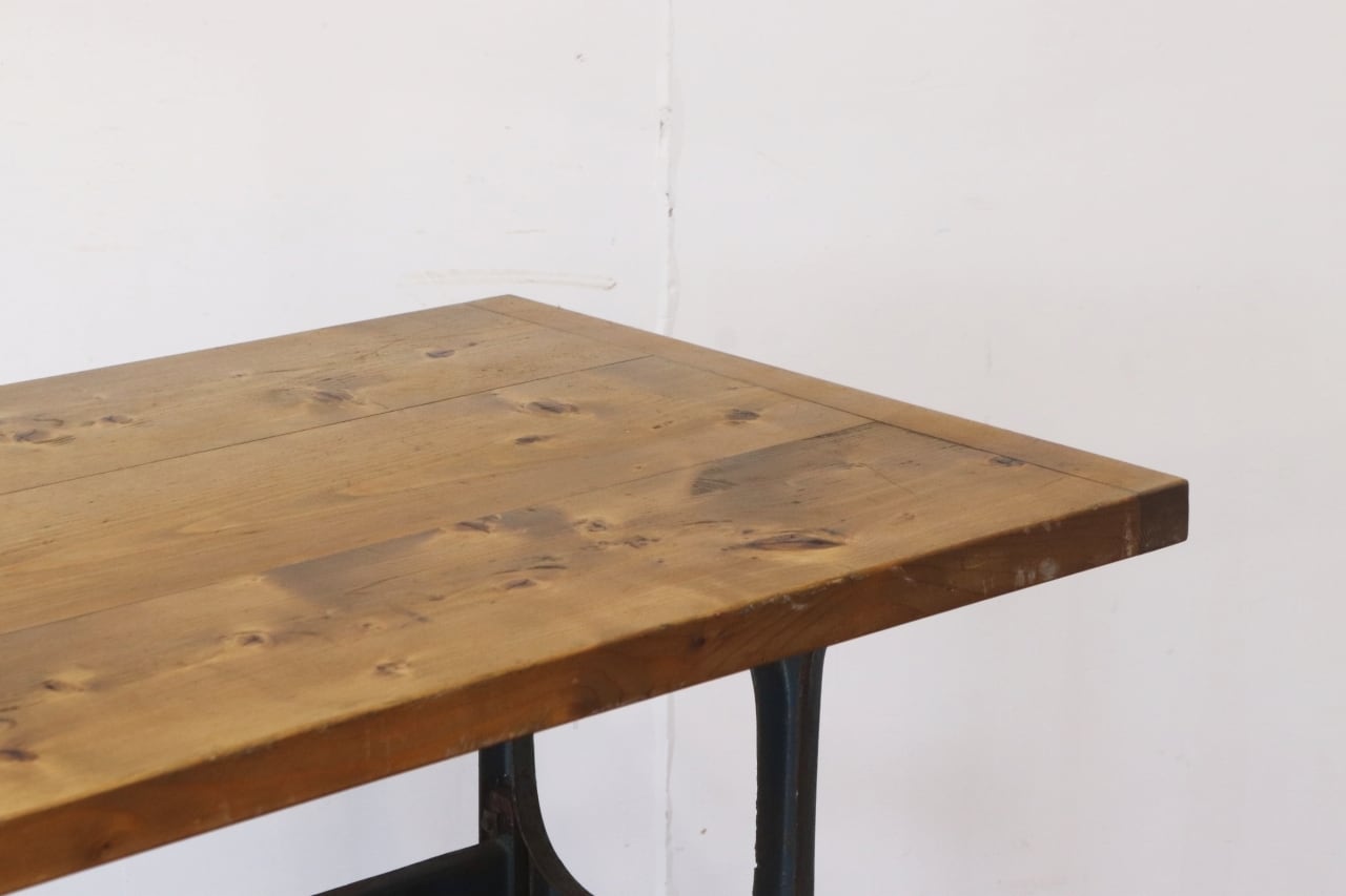 ヴィンテージ 作業台 テーブル 机 展示台 インダストリアル 天板 無垢