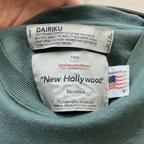 DAIRIKU ダイリク HOLLYWOOD LAYERED T-shirt 20AW Moss Green 