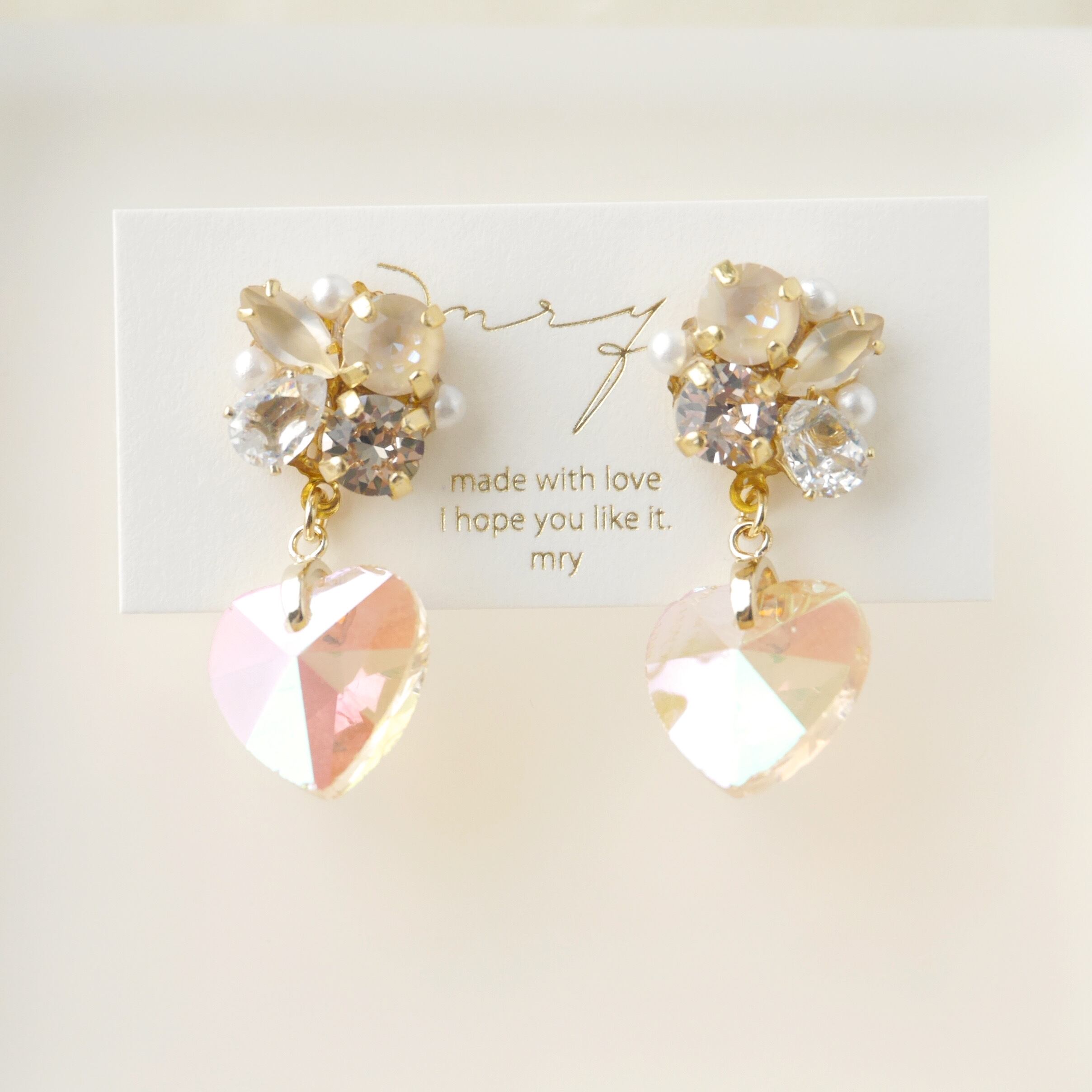 スワロフスキー×ハート〈オレンジ〉