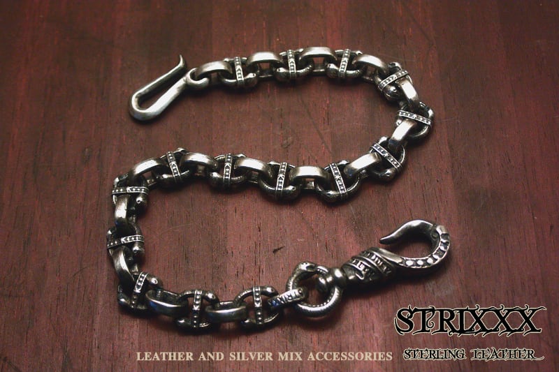 02 Ｈ型スネークウォレットチェーン | STRIXXX sterling leather