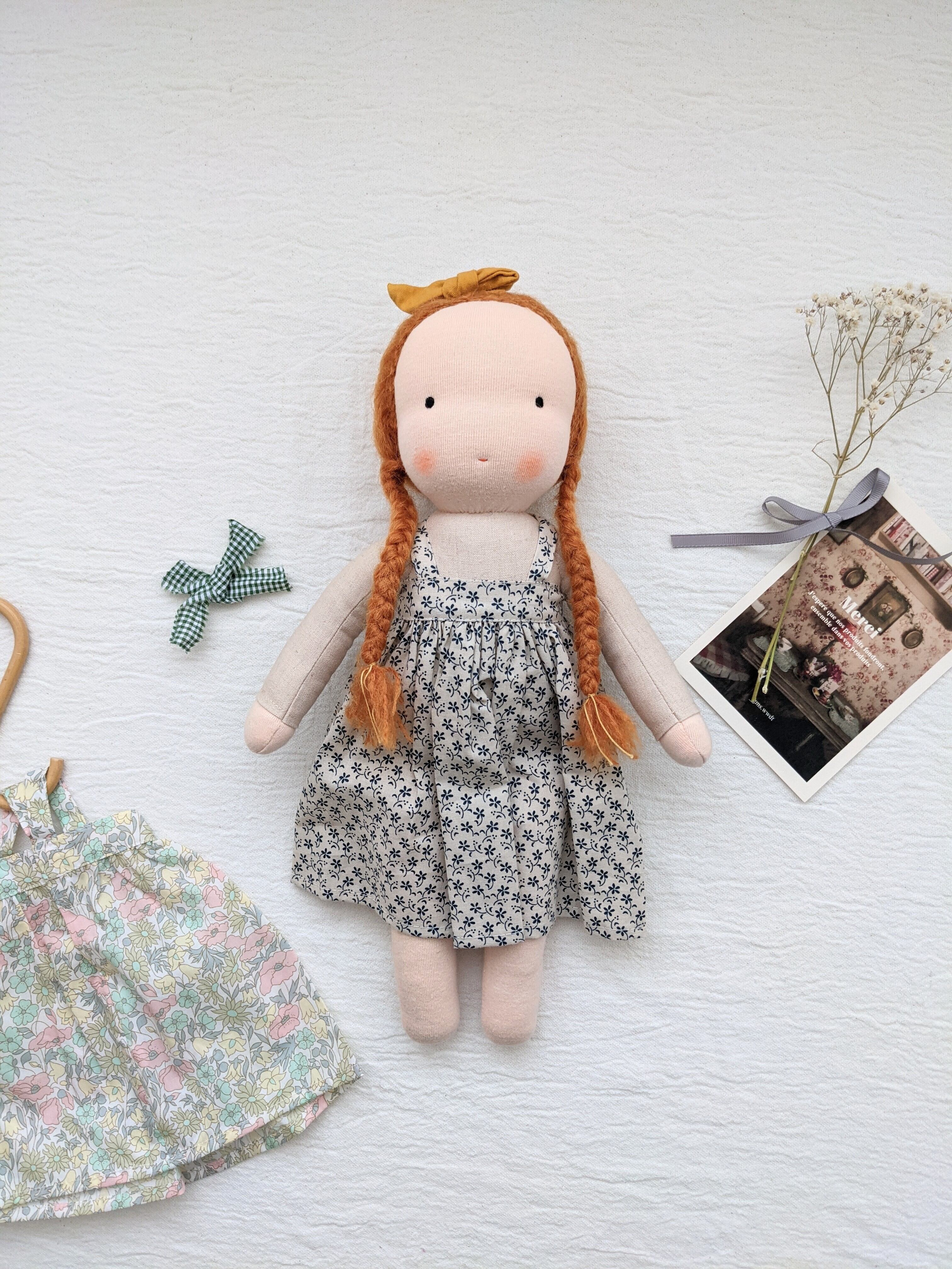 お着替え付き - Large Doll - Red Hair (Floral) / Little Kin Studio** | baby’s  breath powered by BASE