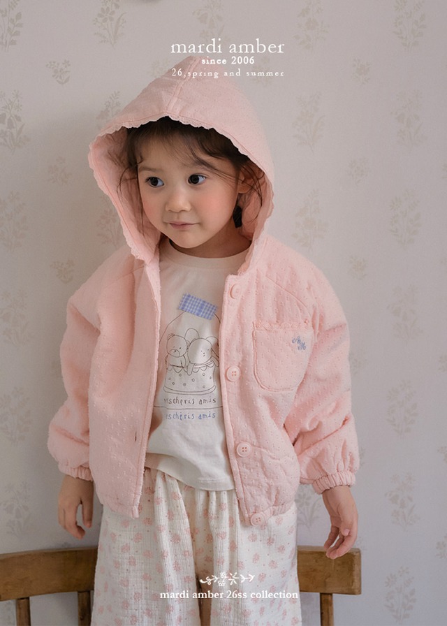 【取寄】mardi amber｜arin hood jacket｜アリンフードジャケット｜S-2XL｜kids｜26 spring