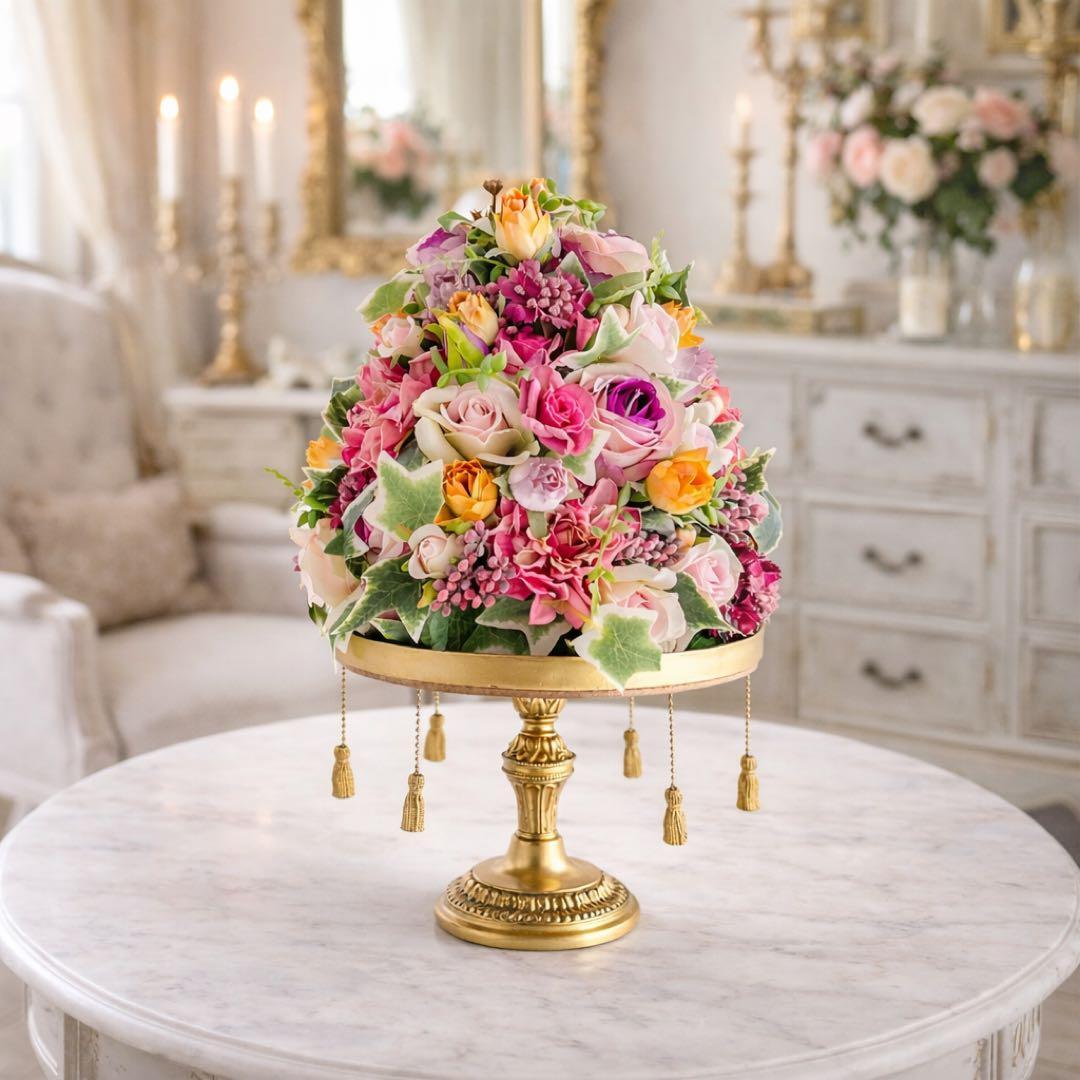 華やぎ咲く胡蝶蘭と薔薇の特大ピンクスワッグ 光触媒フラワー サマー