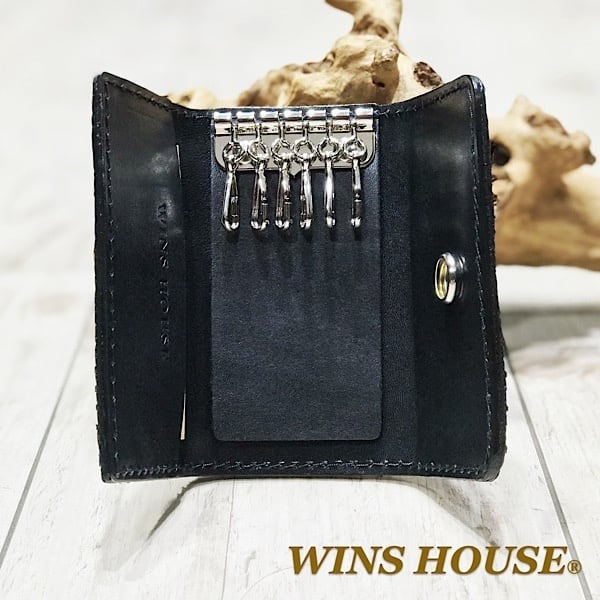 WINS HOUSE【ウインズハウス】 ダイヤモンドパイソン ブラック キー ...