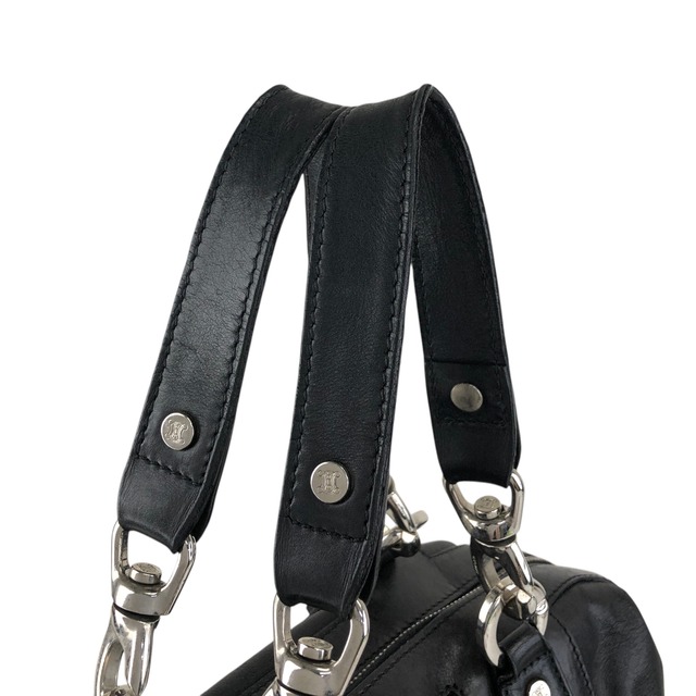CELINE セリーヌ ハンドバッグ ブラック トリオンフ レザー プレートロゴ vintage ヴィンテージ オールド 5y5pjn