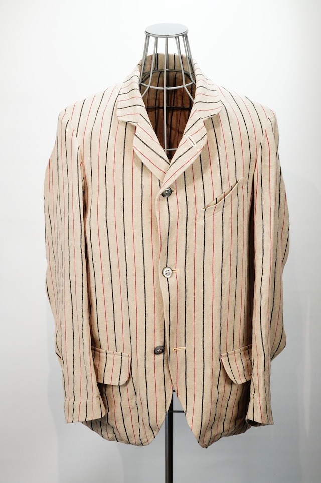 ARCD × PETTY / Linen Strips Edwardian Jacket