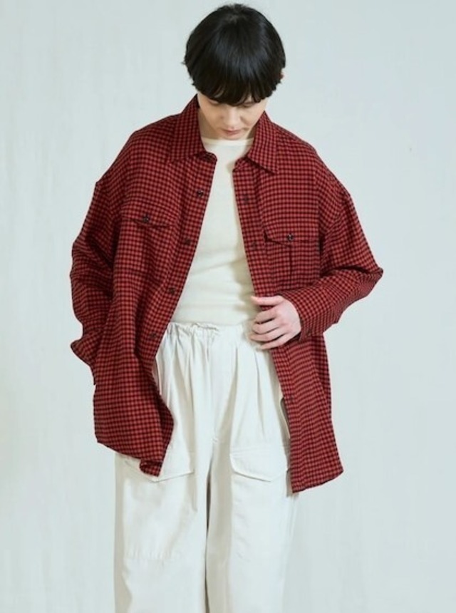 TICCA / テンセルコットンネルシャツブルゾン