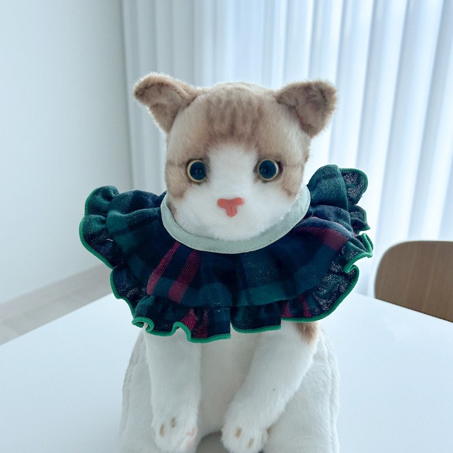 即納 クリスマスチェック起毛生地ケープ  / 2colors【韓国ブランドDALDANG】