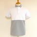 Shiny Ripple BD Polo Shirts　White / Gray