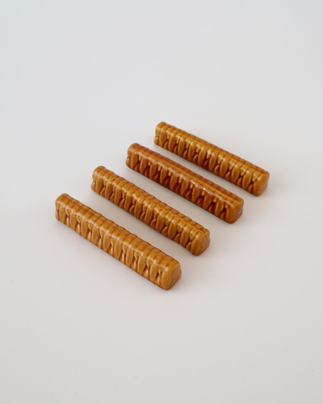 France vintage 陶器のカトラリーレスト 4個セット