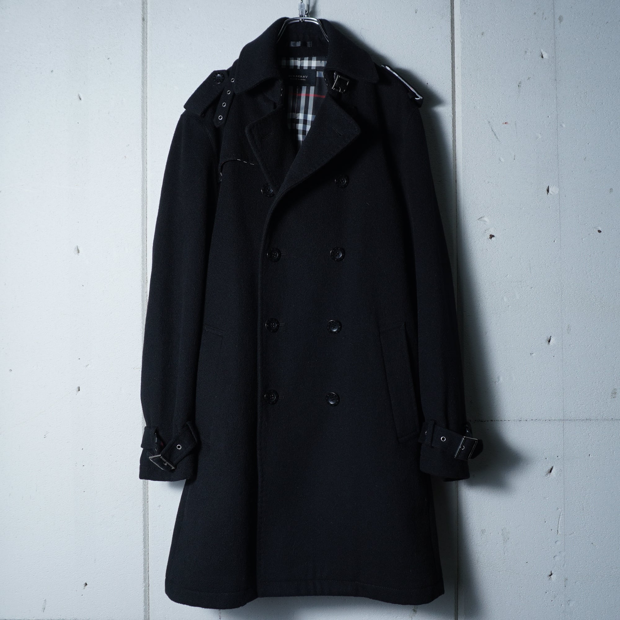バーバリー BURBERRY カシミヤ混 ダブルブレスト コート ジャケット BURBERRY】バーバリー ロゴボタンカシミヤ混ウールダブルブレスコート