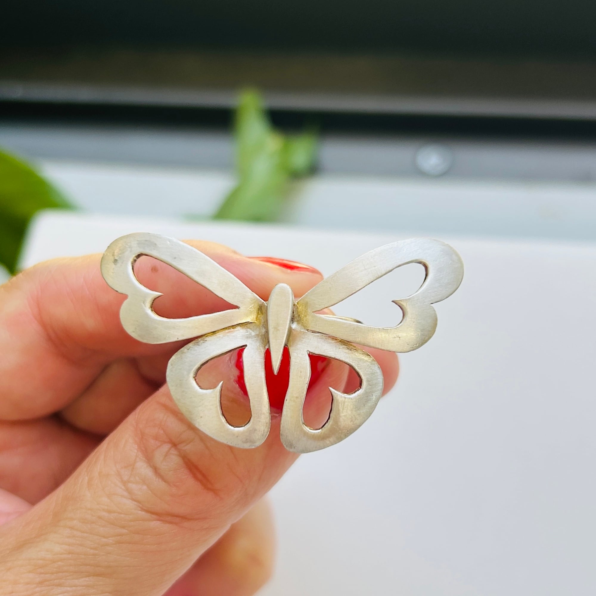 蝶々の羽根リング　骨董品 シルバー925 Big Butterfly リング（13号） | Milo Antiques & Vintage