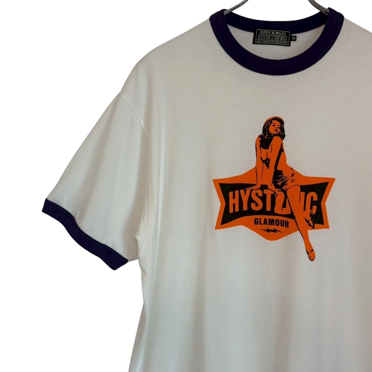 HYSTERIC GLAMOUR リンガーT HYSTERIC GLAMOUR ヒステリックグラマー Tシャツ XL リンガー センター