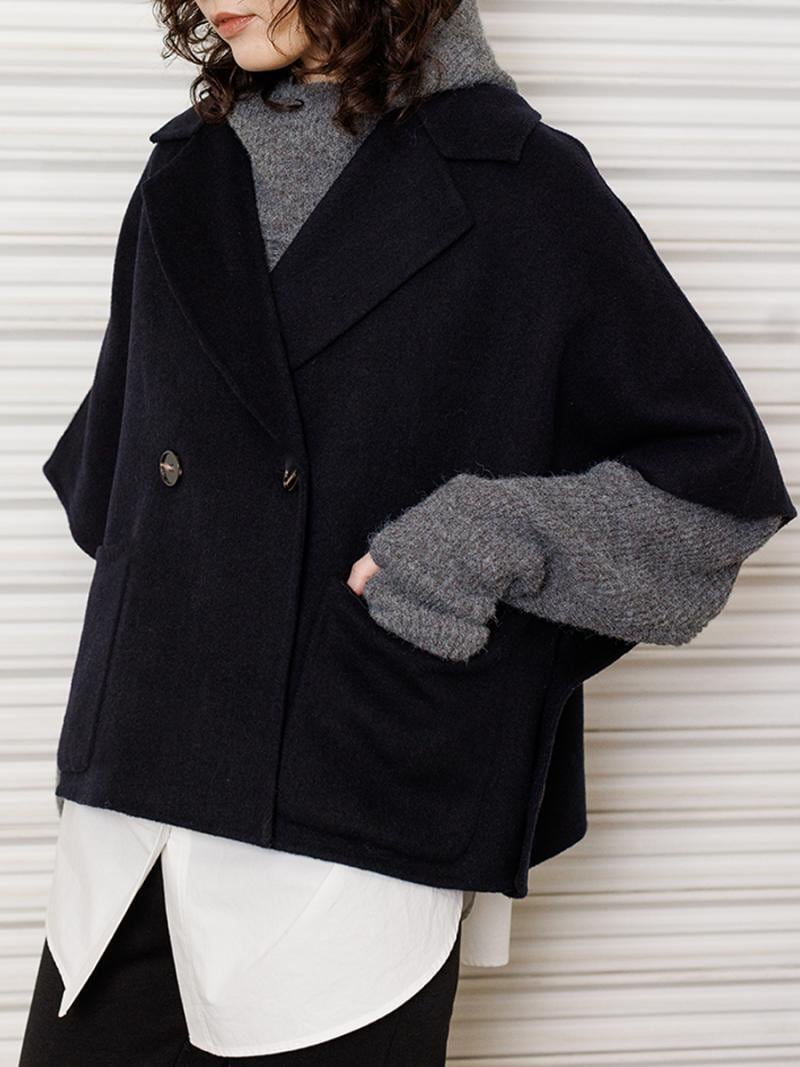 予約【YENN】DOUBLE FACE CAPE JACKET　Y243-41078