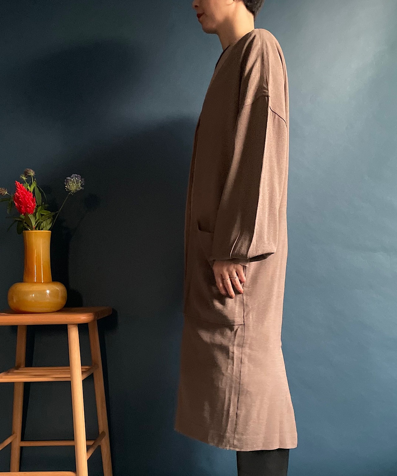 【送料無料】"Christian Dior" light long coat cardigan MADE IN ITALY