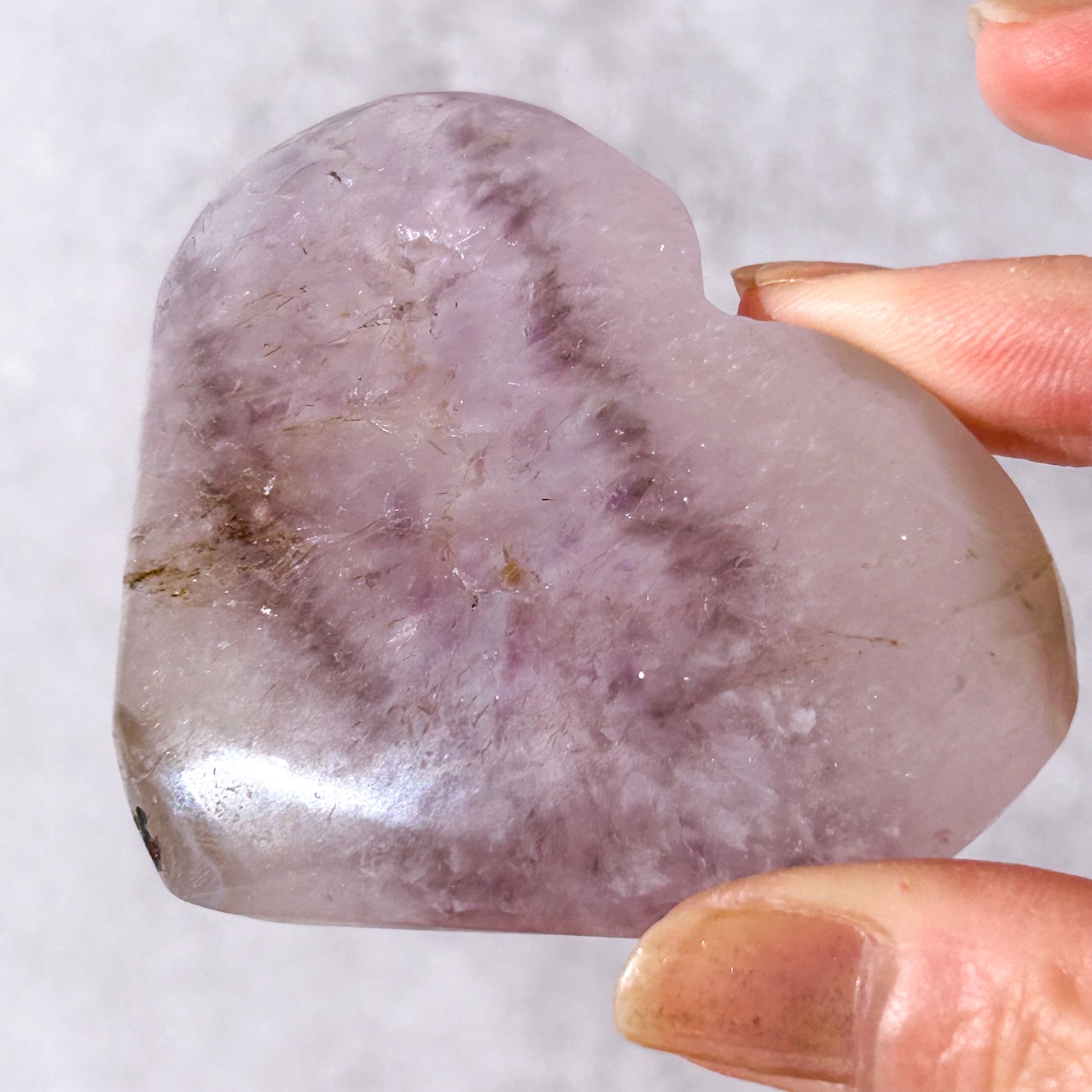 アメジストアゲート カルサイト共生 ハート