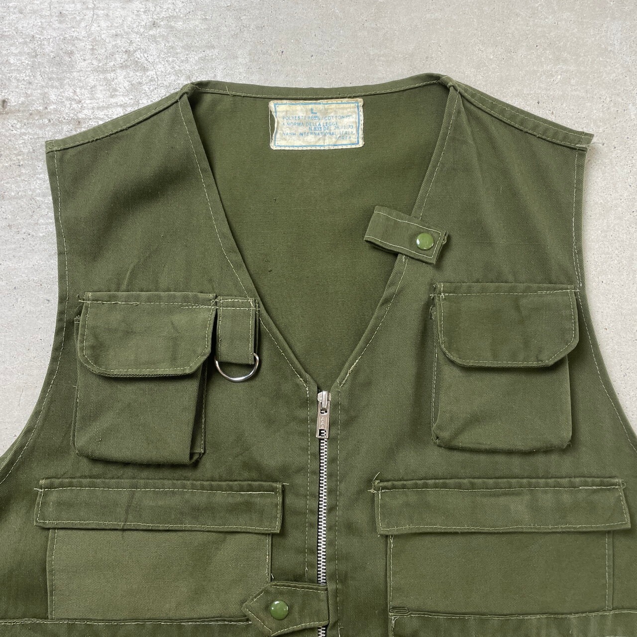 NASH INTERNATIONAL サファリベスト レディースL メンズM相当 古着 多 