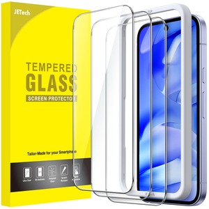 【在庫のみ】JETech Google Pixel 9a 用 液晶保護フィルム 6.3インチ2025 強化ガラス製 ガイド枠付き 指紋対応 HDクリア 3枚セット