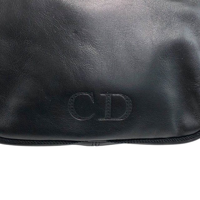 Christian Dior クリスチャン ディオール ショルダーバッグ ブラック ロゴ型押し タッセル レザー vintage ヴィンテージ オールド nvdfjx