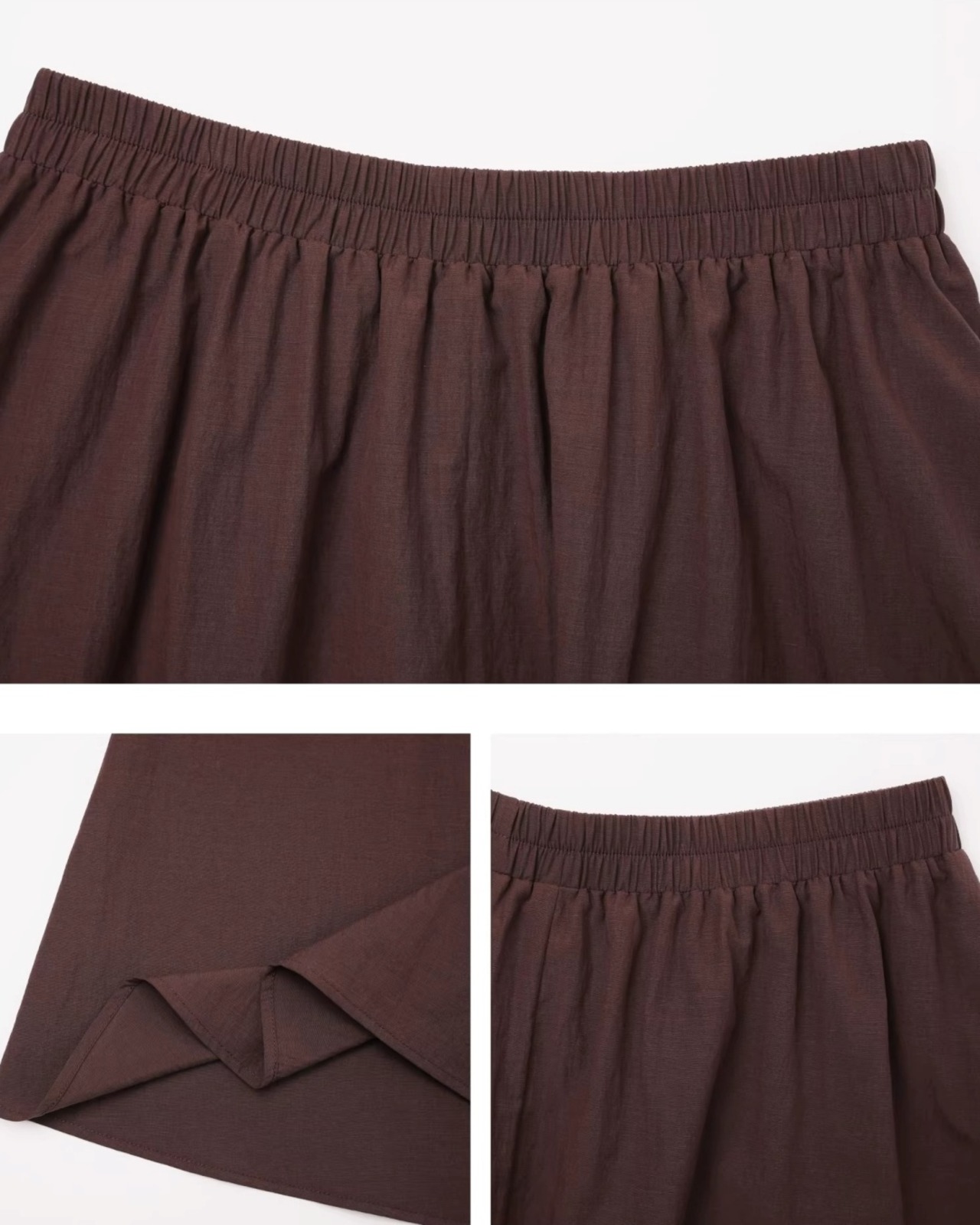 Gathered a-line maxi flared Skirt L0067