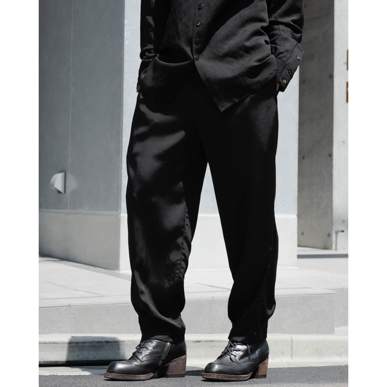 パンツ kujaku 20ss mube pants kujaku] (クジャク) P-319 hem tuck easy pants | Clique Tokyo