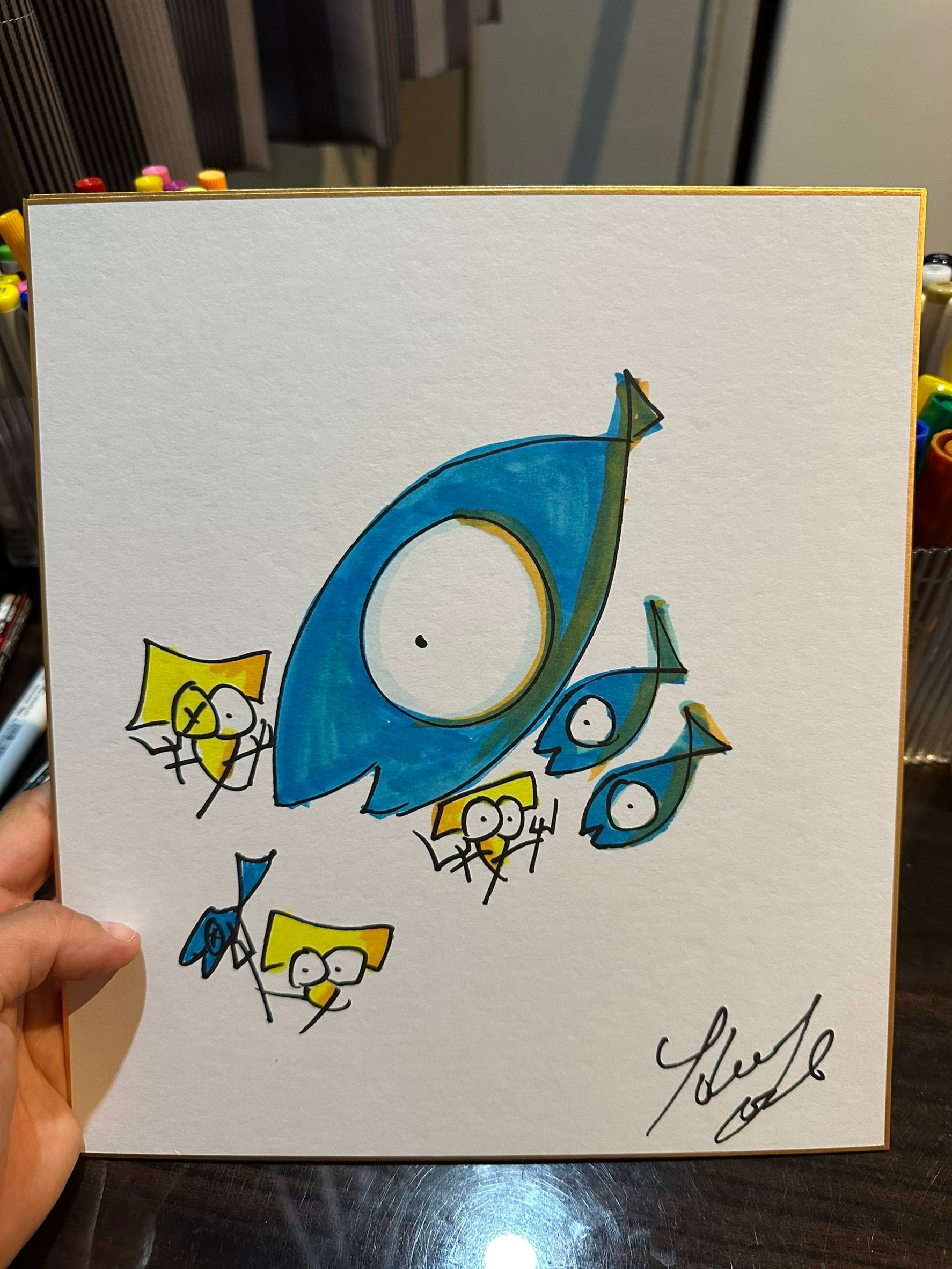 スプレーアートエデンさん ベロちゃん作 ホワイトタイガー 原画 B4 10