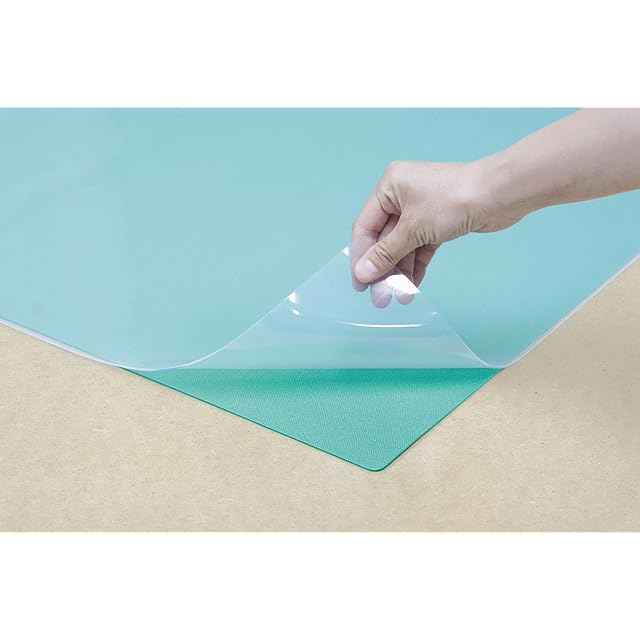 TANOSEE再生透明オレフィンデスクマット シングル 600×450mm 1セット（5枚） まとめ） TANOSEE 再生透明オレフィンデスクマット シングル 1190