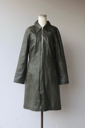 double zip leather one-piece - made in Italy