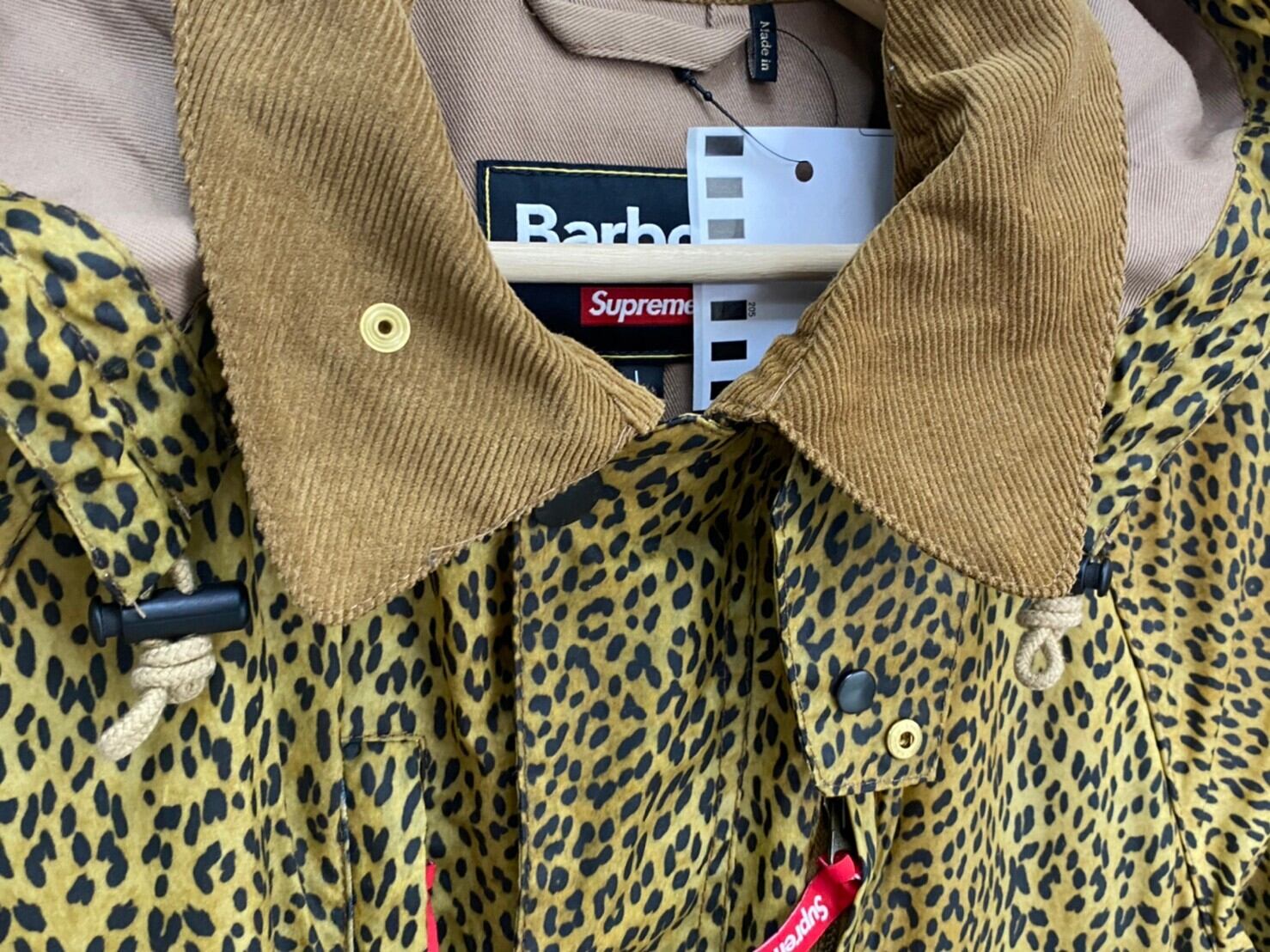 Supreme × BARBOUR LIGHTWEIGHT WAXED COTTON FIELD JACKET LEOPARD 