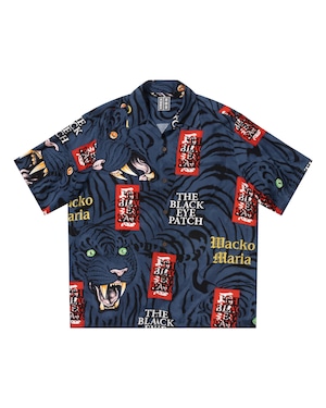 BLACK EYE PATCH × WACKO MARIA / HAWAIIAN SHIRT S/S NAVY