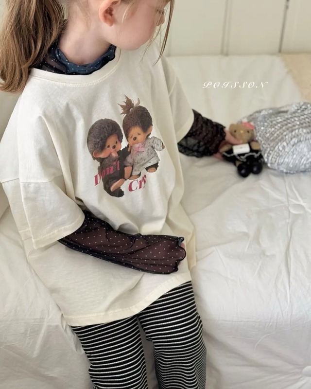 【予約/送料無料】POISSON / lace half turtleneck T