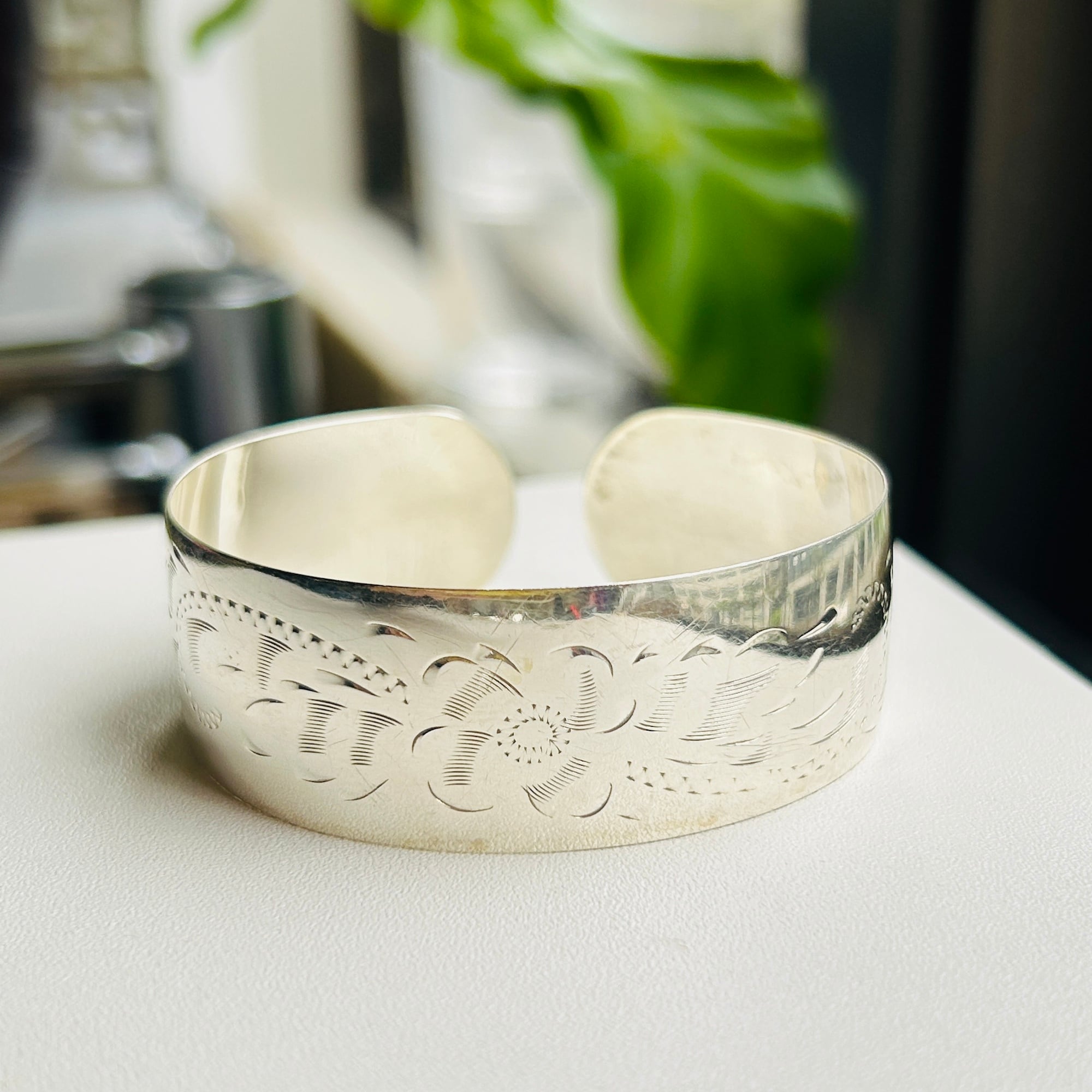 Canada シルバー925 Floral カフバングル | Milo Antiques & Vintage