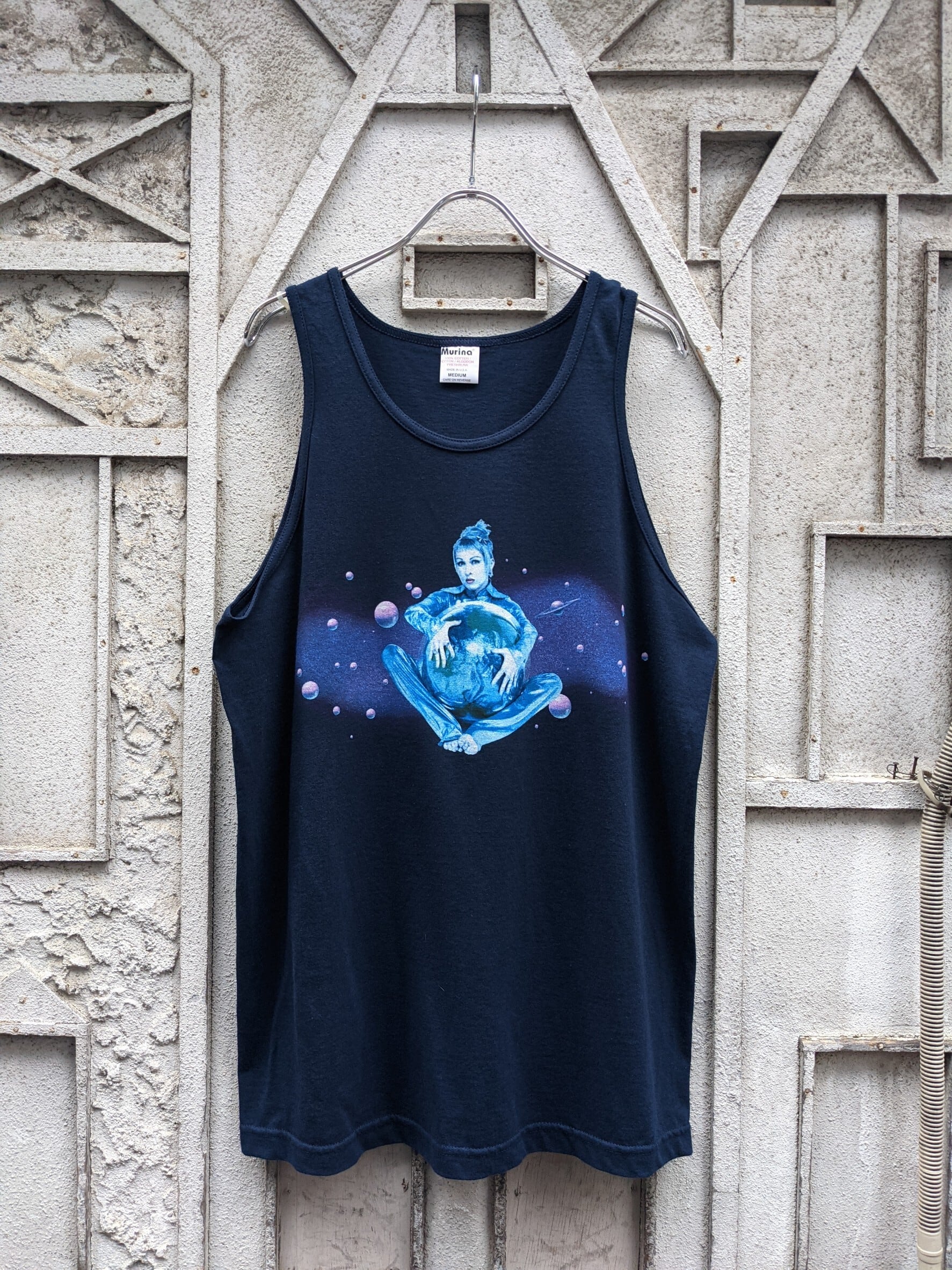 "CYNDI LAUPER" print sleevless / 1999 summer tour