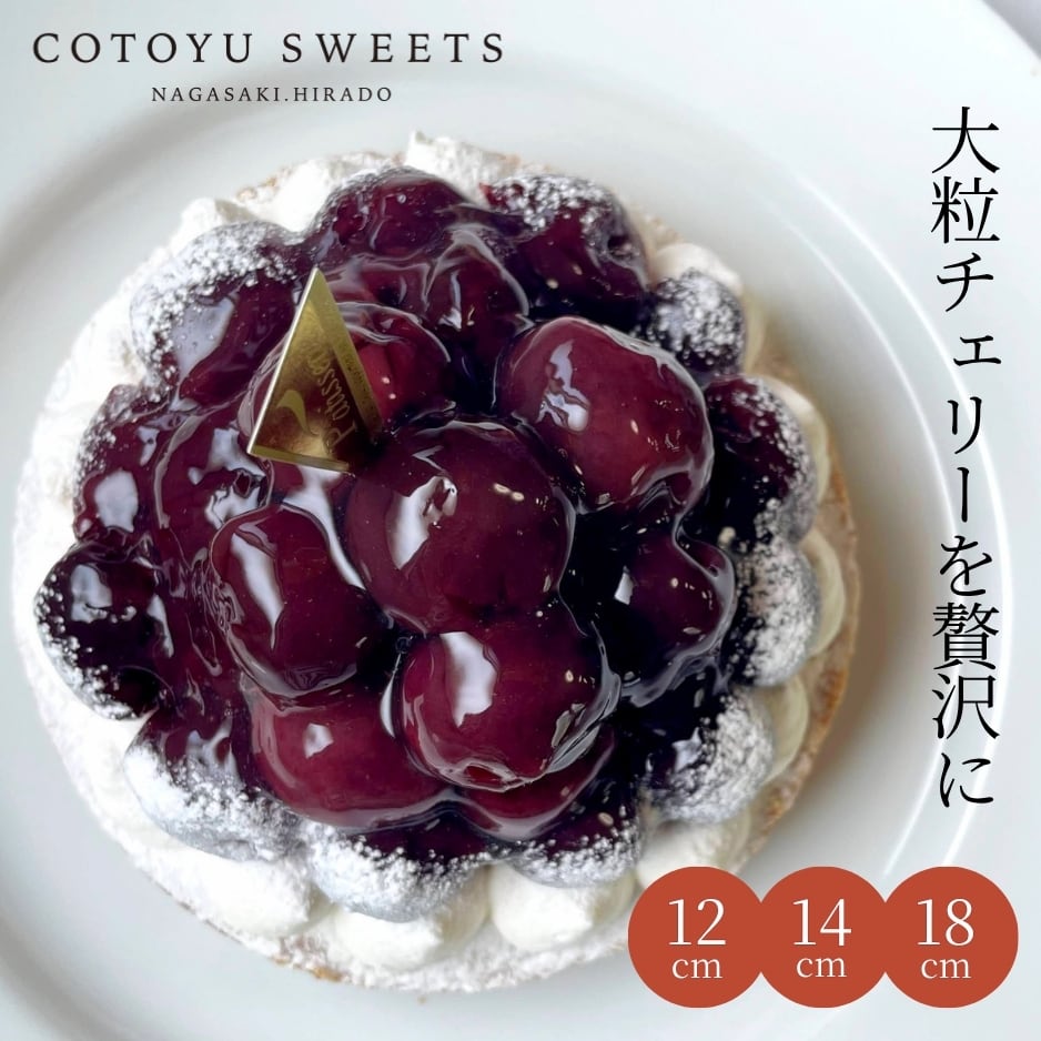 贅沢ダークチェリータルト18㎝ (8名〜10名様用)【保存料 着色料 無添加 スイーツ お取り寄せ 敬老の日 ハロウィン お歳暮 冬ギフト 送料無料】