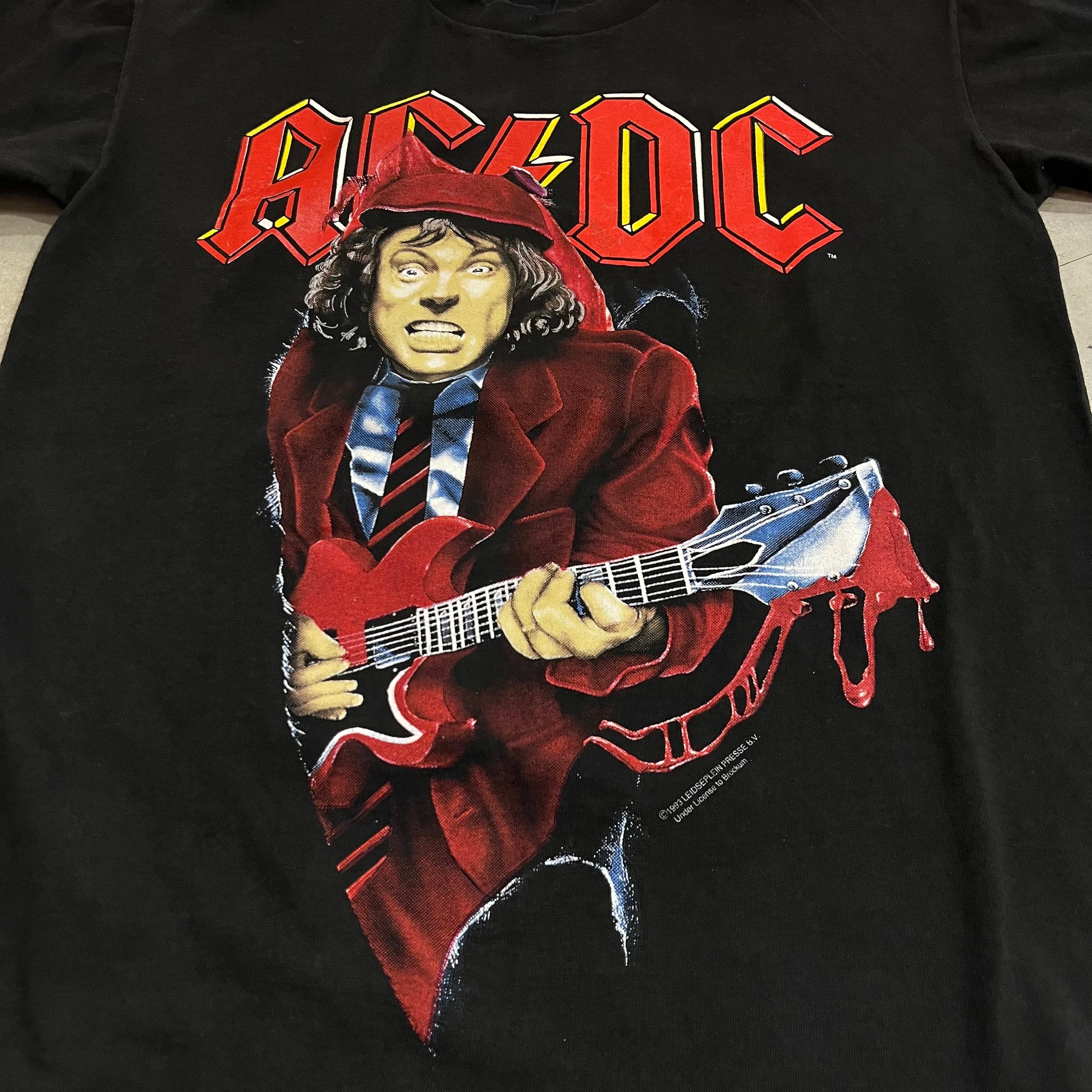 90年代 USA製 size: L 【 AC/DC 】バンドTシャツ ハードロック ツアーT ...