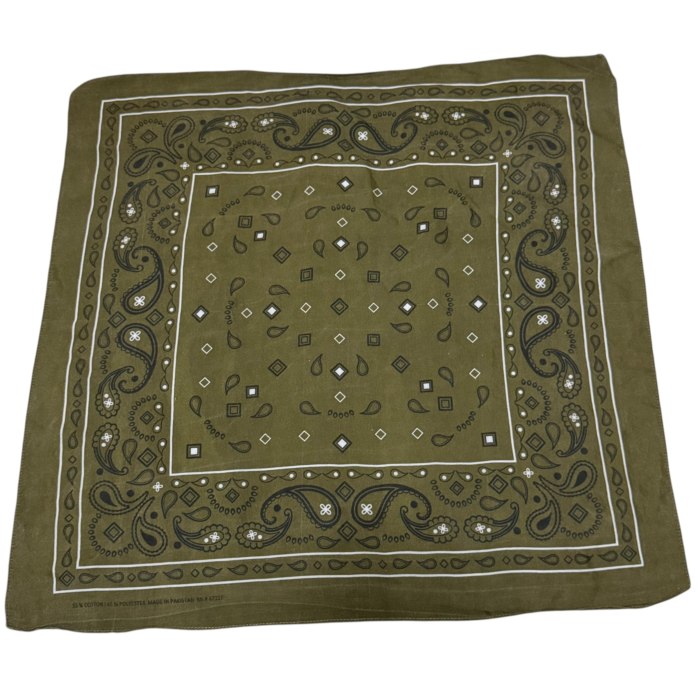 ジェイアダムス着用 VINTAGE Bandana cross Paisley Yellow-green made