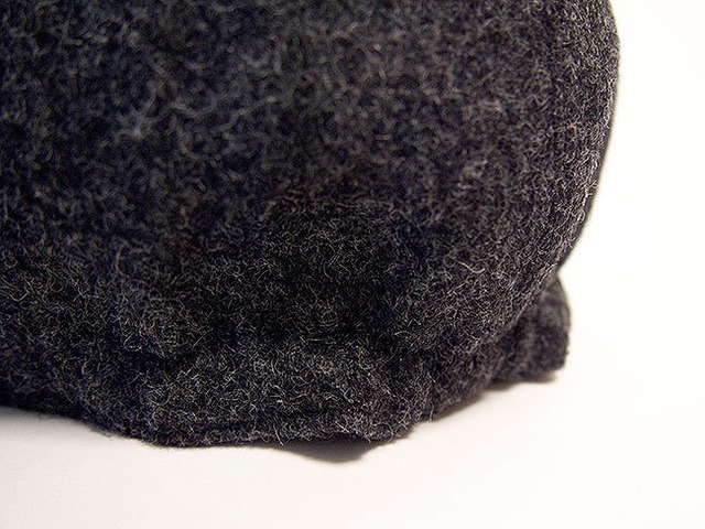 ウール ベースボールキャップ 64㎝ "WOOL BASE BALL CAP" (GRAY×NAVY "T" 64)