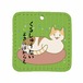 正方形キーホルダー【ねこ】