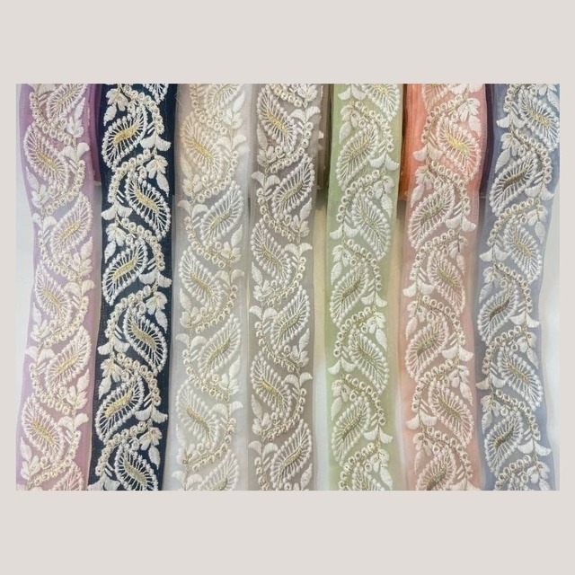 (お取り寄せ)インド刺繍リボンS