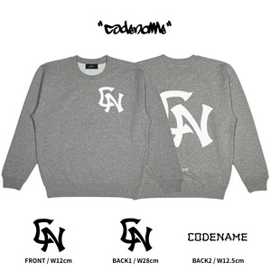 CODENAME「"CN BB Logo" Crew Black/White/Gray」