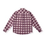 Long Sleeve Block Check Regular Collar Shirt ◇H0876