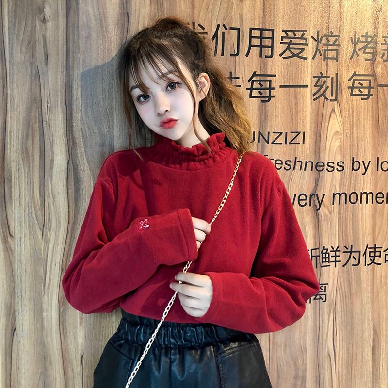 Tシャツ オータムルーズ刺繍トップス ロング 秋物 萌量不足23644956453