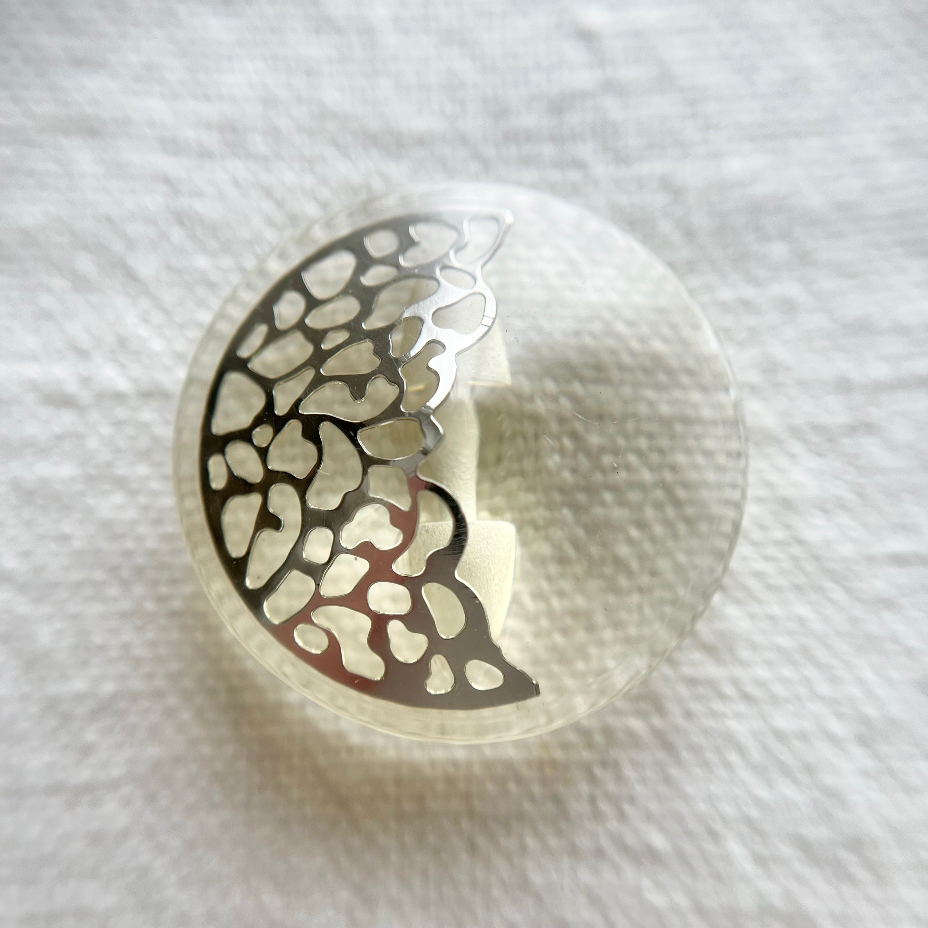 ハーフシルバーレース×クリア 25㎜